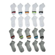 Wonder Nation Boys Ankle, 20-Pack, Sizes S (4-8.5) - L (3-9)