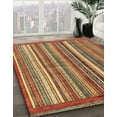 thumbnail image 3 of Ahgly Company Machine Washable Indoor Square Abstract Tomato Red Area Rugs, 3' Square, 3 of 7