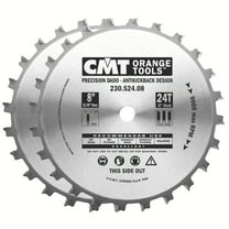 CMT 230.524.08 Precision Dado Set, 8-Inch X 24 Teeth FTG ATB Grind with 5/8-Inch. Bore