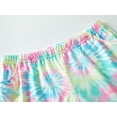 thumbnail image 5 of Topgal Little & Big Girls Tie Dye Rainbow Swirl Pajamas Tank Top & Shorts 2-Piece Sleepwear Set Cute Pjs Size 10, 5 of 6