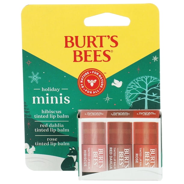 Bálsamo labial Burt's Bees Holiday Minis, 3 unidades