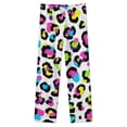 thumbnail image 4 of Colorful Leopard Print Pattern Winter Female Pants Flannel High Waist Women Pants Lady Warm Straight Leg Plush Trousers, 4 of 7