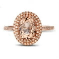 thumbnail image 3 of Luxurious 1.50 Carat Morganite and Diamond Engagement Ring for Women in Rose Gold, 3 of 4
