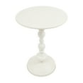 thumbnail image 6 of Modern Round Side Table, Home Small Coffee Table Retro Drink Table Lunch Table For Small Spaces, Accent End Table with Solid Steel Leg for Living Room, Bedroom,, Office (white-15.7"D X 20.5"H), 6 of 19