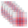 thumbnail image 5 of Iauyy Satin Napkins Set of 1- Pink-red Blue Plaid DIY Printing Decoration Cloth Napkin- Easy Care for Home/Party, 5 of 8