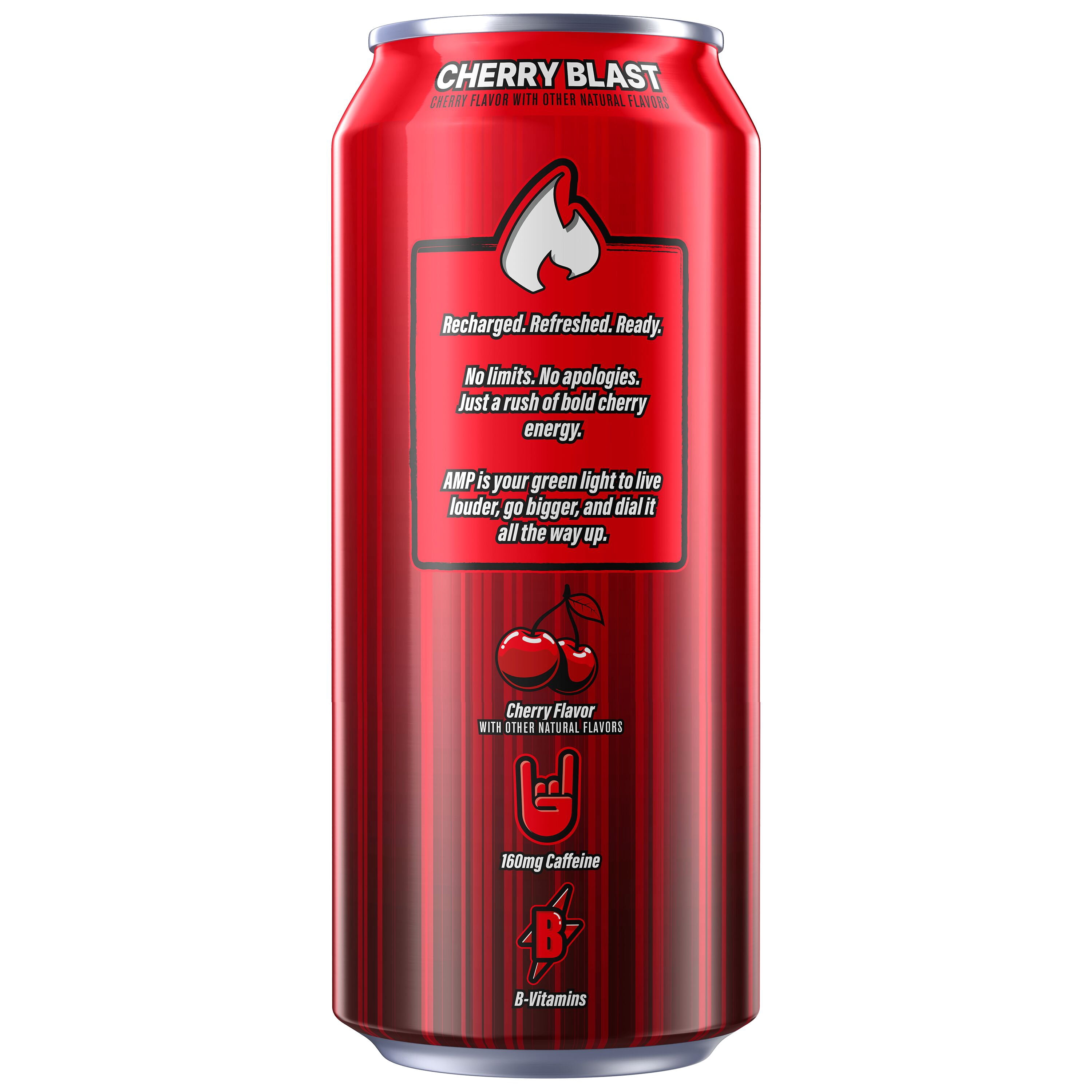Mountain Dew Dew AMP Energy Cherry Blast Flavored Energy 16 fl oz, 1 Count Can