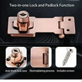thumbnail image 3 of 2 Packs Keyed Hasp Locks Twist Knob Keyed Locking Hasp for Small Doors, Cabinets and More,Stainless Steel Steel, Hasp Lock Catch Latch Safety Lock Door Lock with Keys (4inch, Bronze), 3 of 10
