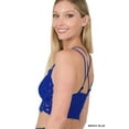 thumbnail image 2 of Zenana Women & Plus Crochet Sexy Lace Bralette Smocking Back Bra with Removable Bra Pads, 2 of 2