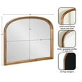 thumbnail image 6 of Kate and Laurel Hatherleigh Modern Arched Wooden Wall Mirror, 34 x 28, Rustic Brown, Decorative Wood Basket Arch Mirror for Use as Vanity Bathroom Accent or Living Room Mantel Decor, 6 of 9