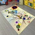thumbnail image 5 of LaModaHome Non-Slip Rug Pop Art Inspired Geometric Figures Rug Washable Mat Child Stain Resistant Living Room Kitchen Carpet - Size: 6,6X2,6ft(200X80cm), 5 of 5