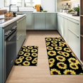 thumbnail image 2 of Sunflower Kitchen Decor Rug Set of 2, Farmhouse Country Kitchen Rugs and Mats Non Slip Washable, Absorbent Diatom Kitchen Accessories Decor Floor Mat 17"x47"+17"x30", 2 of 6