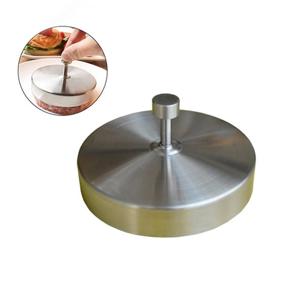 FELTECHELECTR 1Pcs Round Stainless Steel Press Kitchen Tool for Shaping Food with Non-stick Surface 3.7in x 3.7in x 0.8in
