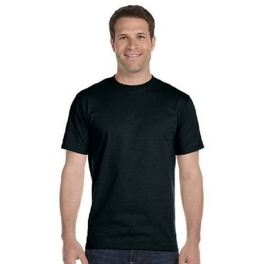 Hanes 5.2 oz. ComfortSoft Cotton T-Shirt 5280 Pack of 5- BLACK,L