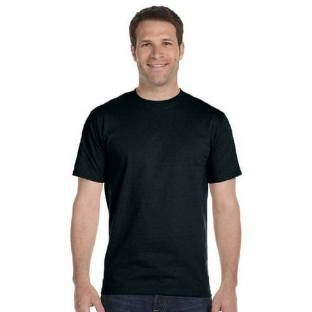 Hanes Men`s 5.2 oz HEAVYWEIGHT Short Sleeve T-shirt (Pack of 5) 5 Black