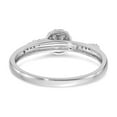 thumbnail image 5 of Solid 14K White Gold Complete Diamond Trio Engagement Ring Size 6 (.12 cttw.), 5 of 8