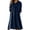 Navy, variant on Women Nightgowns Hooded Long Sleeve Kangaroo Pocket Adjustable Tie Hood Mid Calf Length Relaxed Fit Pullover for Cold Evenings and Weekends