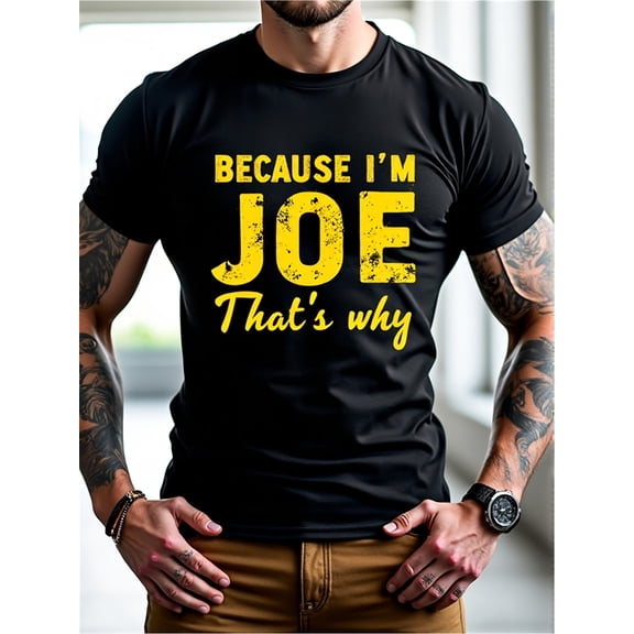 Men's Funny Personalized Joe Graphic T-Shirt