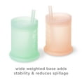 thumbnail image 6 of Olababy 100% Silicone Training Cup with Lid + Straw for Baby and Toddler (Coral), 6 of 7