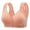 Pink, variant on 2PC Womens Bras Button Down Breathable without Steel Ring Gathering Wireless Bras for Women,Pink,38