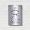 thumbnail image 3 of Luxe Metal Art 'Football Blueprint Patent White' Metal Wall Art, 12"x16", 3 of 7