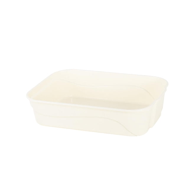 Cat High Side Sifting Open Prevent Sand Leakage Kitten Potty Tray for Kitty Rabbit White