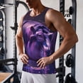 thumbnail image 5 of Pofeuu Purple Hippo In Water Print Men's Workout Tank Tops Sleeveless Muscle Gym Shirt Quick Dry-3X-Large, 5 of 7