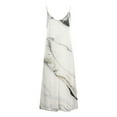 thumbnail image 3 of WREESH Womens Summer Maxi Dress Printed Sleeveless Spaghetti Strap Long Dress Deep V-Neck Dress Boho Beach Dresses White, 3 of 5