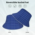 thumbnail image 3 of Kll Blue Lantern Shapes Bucket Hat for Women Men Packable Travel Beach Sun Hat Outdoor Rave Accessories Reflective Fisherman Cap, 3 of 6