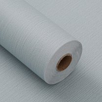 Fabric Wallpaper Textured Contact Paper (24in X 393in) Peel and Stick Faux Linen Wall Paper Self-Adhesive Vinyl Wallpaper Herringbone Look (Blue and Gray)