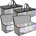 thumbnail image 3 of 4Pcs Hat Organizer for Baseball Caps Non Woven Hat Storage Box 19.7×7.9×8.3 Inch Hat Storage Bag with Handle Clear Window Holds 40 Hats Organizer Case Hat Storage Organizer for Home, 3 of 10