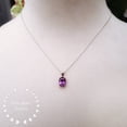 thumbnail image 2 of 5 Carat Alexandrite Necklace Oval Cut Pendant, June Birthstone Jewelry, Color-Changing Gemstone Necklace Gift for Her Women, 2 of 2
