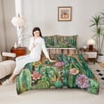 thumbnail image 4 of Castle Fairy Green Cactus Full Size Comforter Sets for Teens,Vintage Western Bedding Sets, 4 of 8