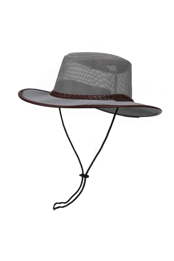 Summer Sun Hats for Men Women UV Protection Breathable Mech Bucket Hat with Fold Up Brim Adjustable Chin Strap Safari Hats