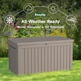thumbnail image 4 of EasyUp 230 Gallon Resin Deck Box, Lockable Patio Outdoor Storage Box for Furniture, Garden Tools and Tools Storage, Waterproof Outside Storage Boxes, 4 of 6