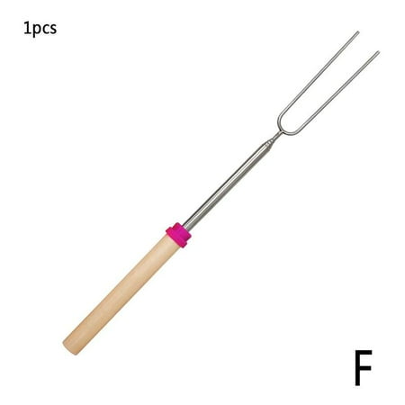 

Telescoping BBQ Marshmallow Roasting Sticks Skewers Fork Dog X9M9