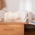thumbnail image 3 of 1 paquete de bolsas grandes de lona para almacenamiento de edredón, organizador de armario para ropa, suéter, organizador de ropa con cremallera doble, tres asas de transporte para manta, ar, 3 of 5