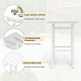 thumbnail image 6 of LOYALICE 3PC Wider-Size Outdoor Bar Stools, Oversize Tall Adirondack Chiar, Plastic Balcony Chair Set, Patio Furniture Set, White, 6 of 9