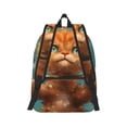 thumbnail image 2 of Yiaed Strong Kitten Lifting Weights Print Backpack, Premium Laptop Backpack, Travel Backpack for Women, Lightweight Backpacks, Comfortable Back Pack-Medium, 2 of 7