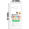 thumbnail image 3 of Scout Cookies Sold Here Door Hanger  50 pk 3.5 x 8.5 Reorder Girl Cookies Contact Me To Order with Name and Troop Number Goal White, 3 of 5
