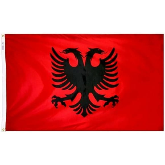 3 ft. x 5 ft. Nyl-Glo Albania Flag