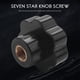 thumbnail image 2 of 6X M10 10mm Diametro Rosca de Plastico Negro Perilla de Estrella Cabeza de Apreton, 2 of 5