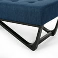 thumbnail image 3 of GDF Studio Modern Elegant Button-Tufted Ottoman Bench with Bentwood Frame, Navy Blue, 3 of 5