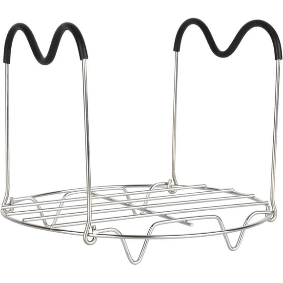 Steamer Rack Trivet with Handles Compatible for Instant Pot 6 & 8 qt Accessories - Great for Lifting out Springform Pan / Cheesecake Pan
