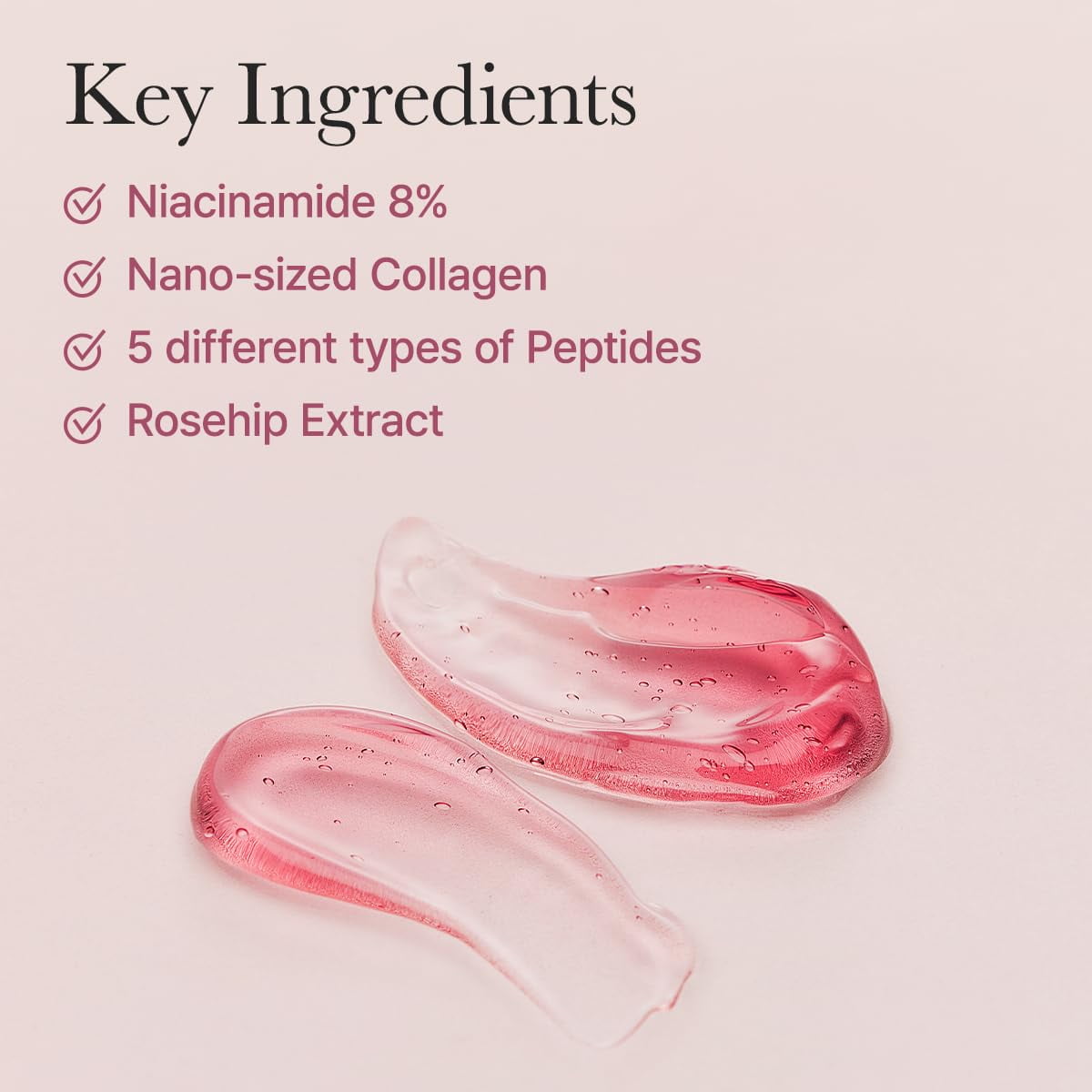 Arencia - Fresh Red Smoothie Serum 30. Overnight Red Smoothie Face Mask Serum, Glowing & Soothing with 30% red collagen, Niacinamide, Peptide, Vitamin E