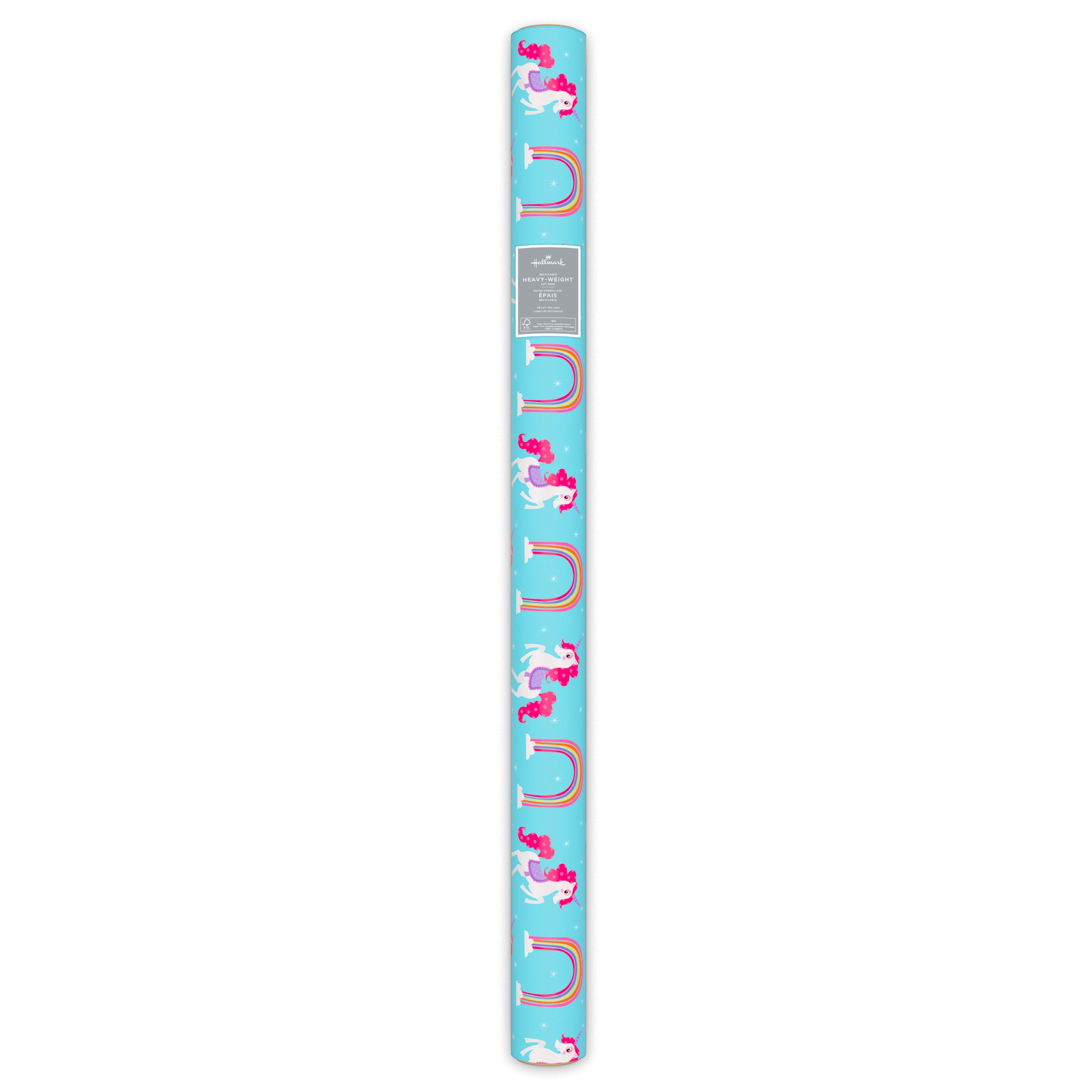 Hallmark Wrapping Paper, 25 sq. ft. (Unicorn Rainbow)