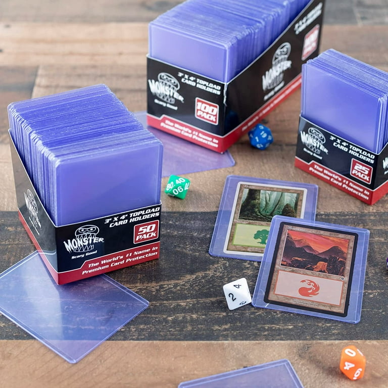 Monster 3"x4" Top Loaders for Trading & Sports Cards - 200 Count,  Compatible with All TCGs - Walmart.com