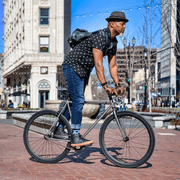 Golden Cycles Single Speed Fixie Bike – Lightweight Steel Frame, Flip-Flop Hub, 700c Wheels, Multiple Sizes & Deep V Rims (Asphalt, 45)