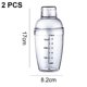 thumbnail image 3 of Mezclador de bebidas de cóctel de coctelera de plástico con marcas Clear Milk Tea Wine Shaker Bar Herramienta de mezcla, 3 of 5