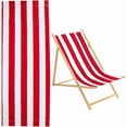 thumbnail image 1 of 1 pieza de lona de repuesto para silla de playa con rayas rojas y blancas, 435 x 1150 mm, estilo moderno, portátil, para uso en exteriores., 1 of 9