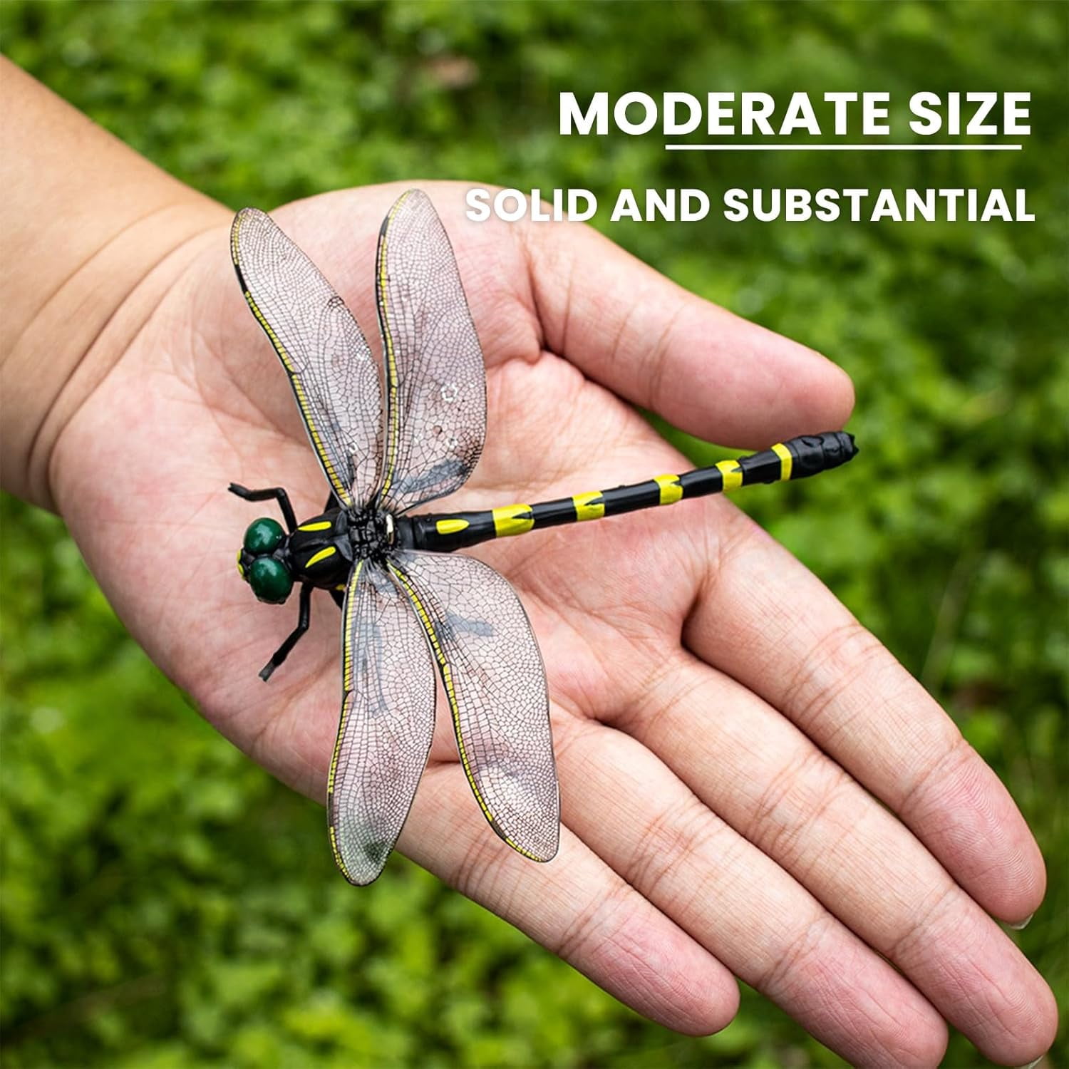 4 PCS 3D Dragonfly Clips for Bugs Repellent Outdoor, Artificial Dragonfly Hat Clips Garden Decor, Dragonfly Clips to Keep Bugs Away (Independent Dragon Fly 4 PCS)